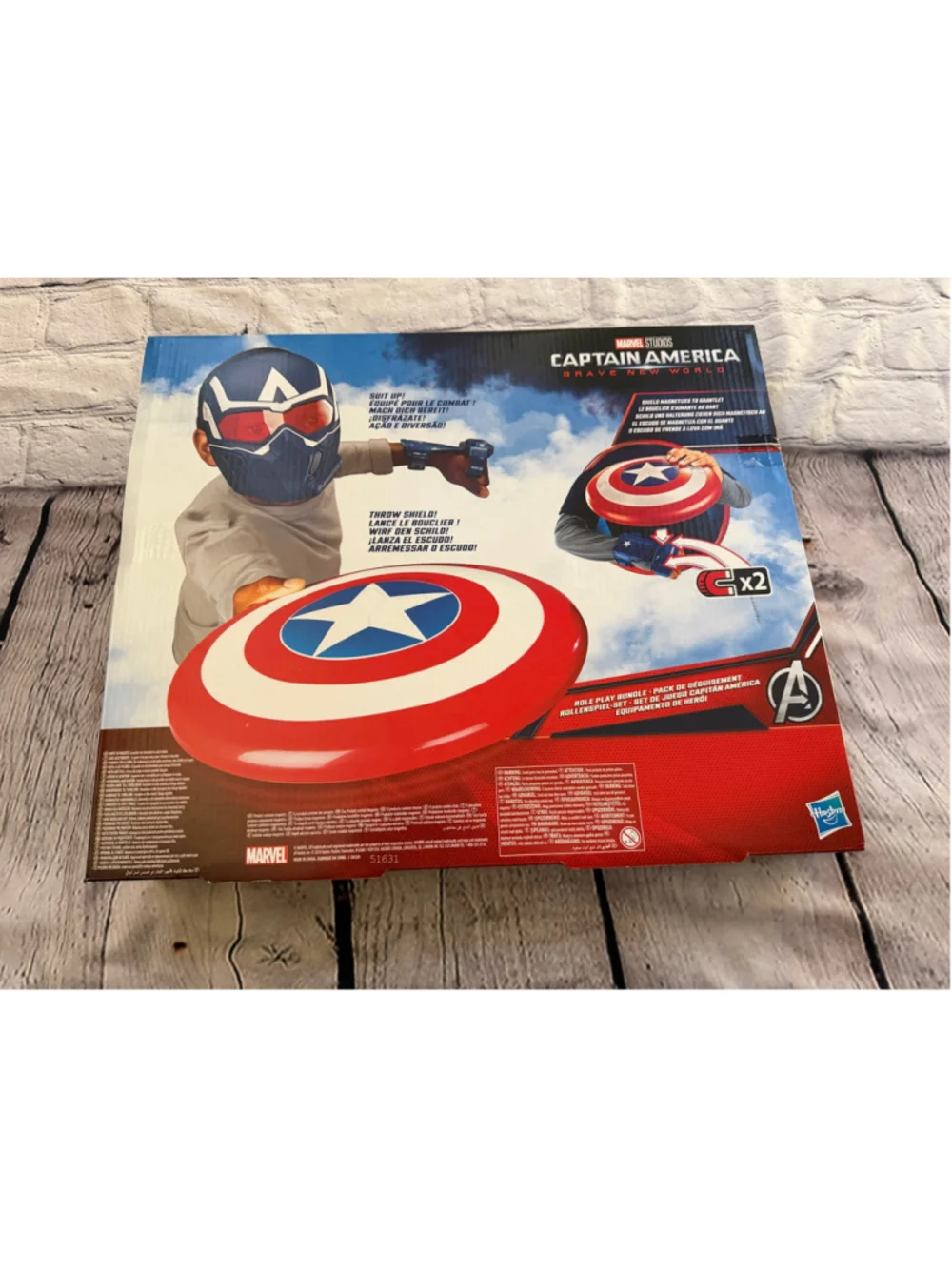 NEW Hasbro Captain America Brave New World Costume One Size Blue Red